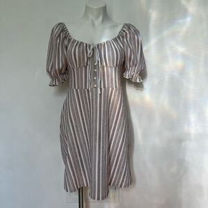 Top shop puff sleeve bustier top dress